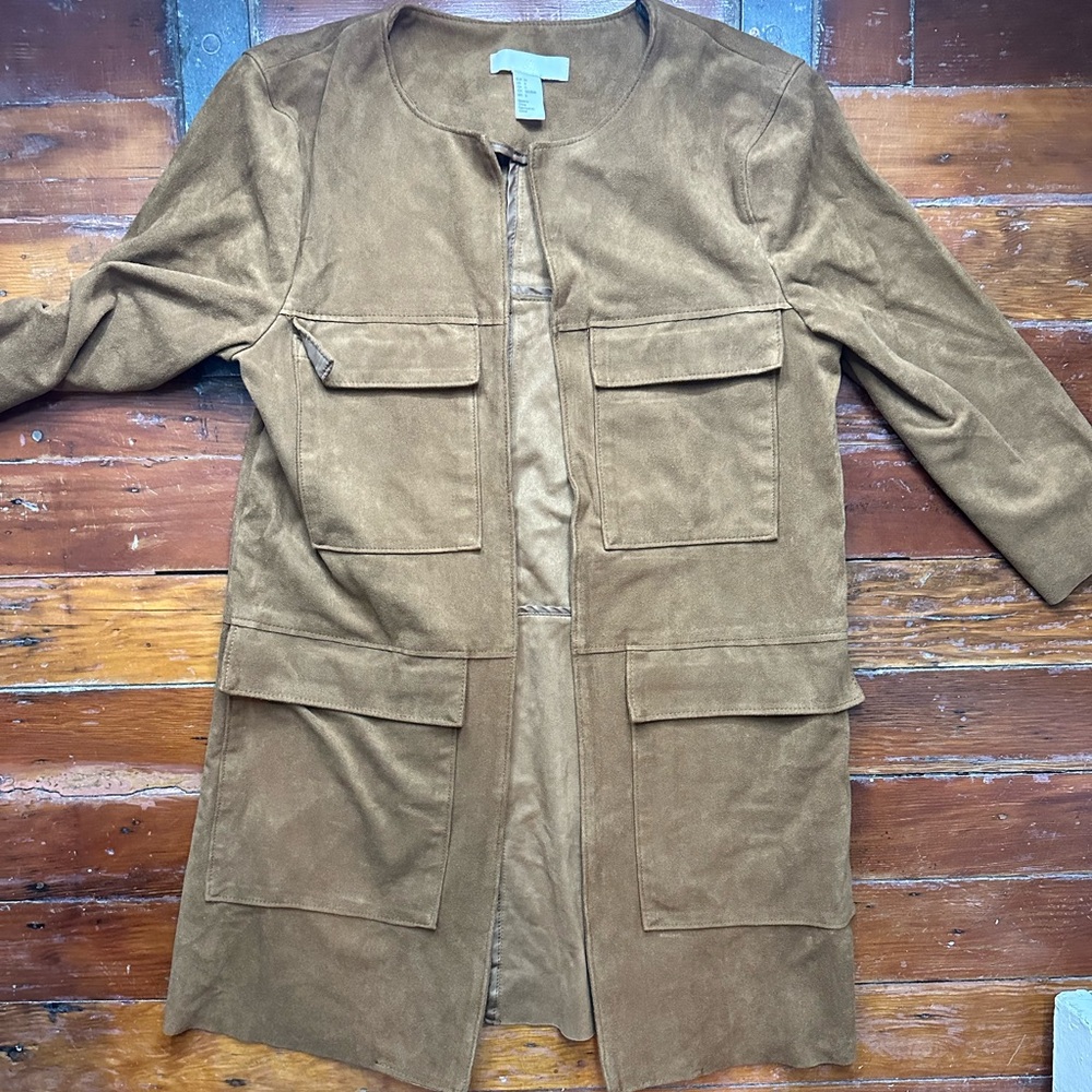 Tan Suede Long Coat